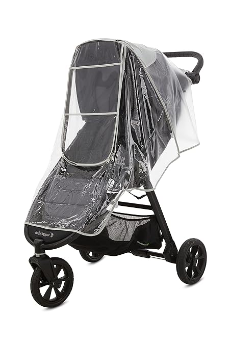 First Essentials Stroller Rain Cover Universal, Baby Travel Weather Shield, Windproof Waterproof, Protect from Dust Snow (Clear)
