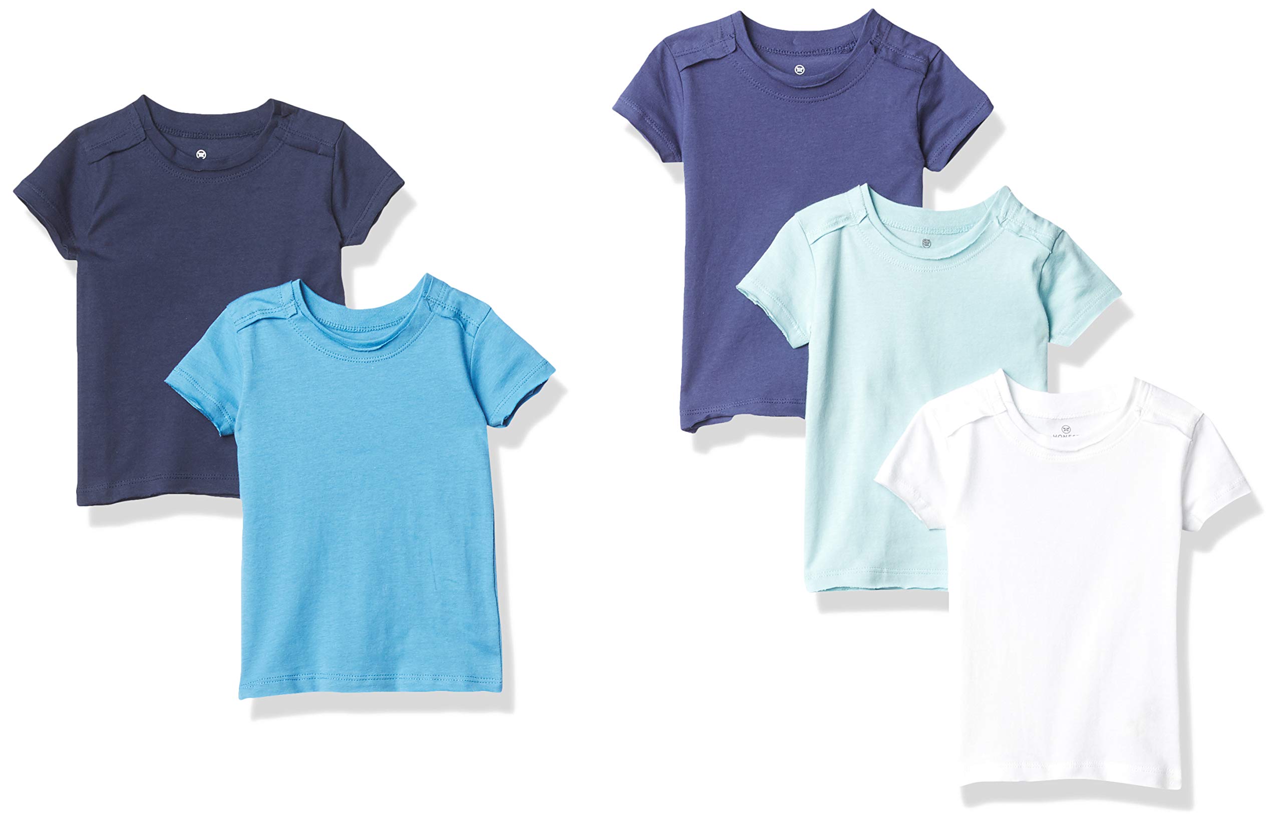HonestBaby Baby Toddler &amp; Kids' 100% Organic Cotton Short Sleeve T-Shirts (10-Pack)