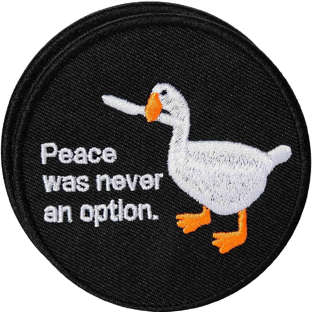 AXEN Peace was Never an Option Morale Patch - Hook & Loop Fastener for Tactical Backpack, Uniform, Bag, Jacket, Vest, Cap, Hat & Gears — image 1