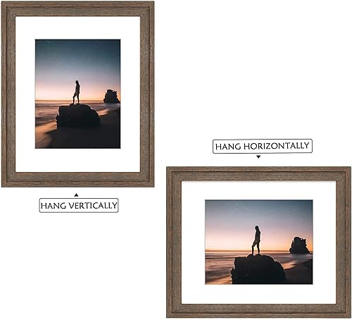 Miniatura 3 de Golden State Art, Portarretratos de 16 x 20 pulgadas, muestra fotos de 11 x 14 pulgadas con paspartú o de 16 x 20 pulgadas sin paspartú, marco ancho