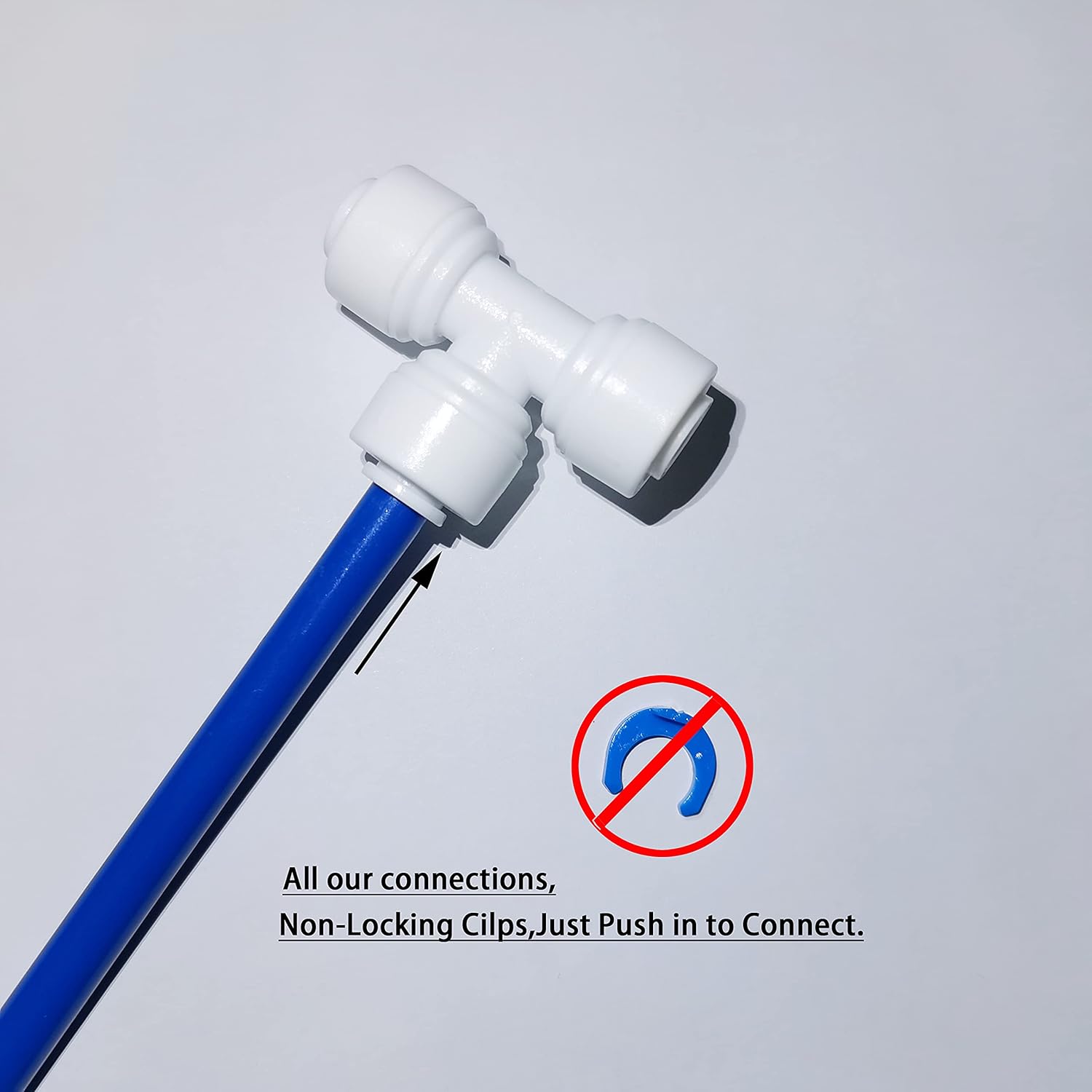 YZM Elbow Male Thread Adapter 1/8" Male x 1/4" OD Tube Quick Connector,for Water Purifiers Filters Reverse Osmosis Systems,100 pcs.