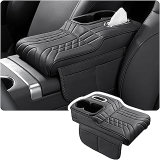 Car Armrest Storage Box for Mazda RX-8 RX-8 Hydrogen Bongo BT-50 Titan Scrum Revue Navajo, Non Slip Center Console Organizer, Leather Armrest Cushion, Multifunctional Ergonomic Elbow Support Pad