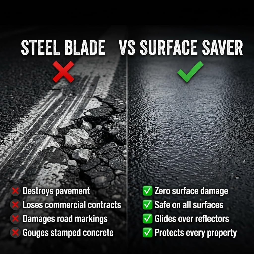 Surface Saver Polyurethane Snow Plow Cutting Edge – Outlasts Rubber 5X – No Surface Damage – Made in USA – Fits Truck ATV UTV Tractor – Holes Not Included – 84" (1"x6")