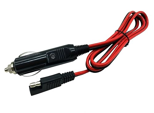 Halokny Encendedor de cigarrillos a cable SAE, cable 14 AWG de 12 V para encendedor de cigarrillos de automóvil, enchufe a SAE adaptador de