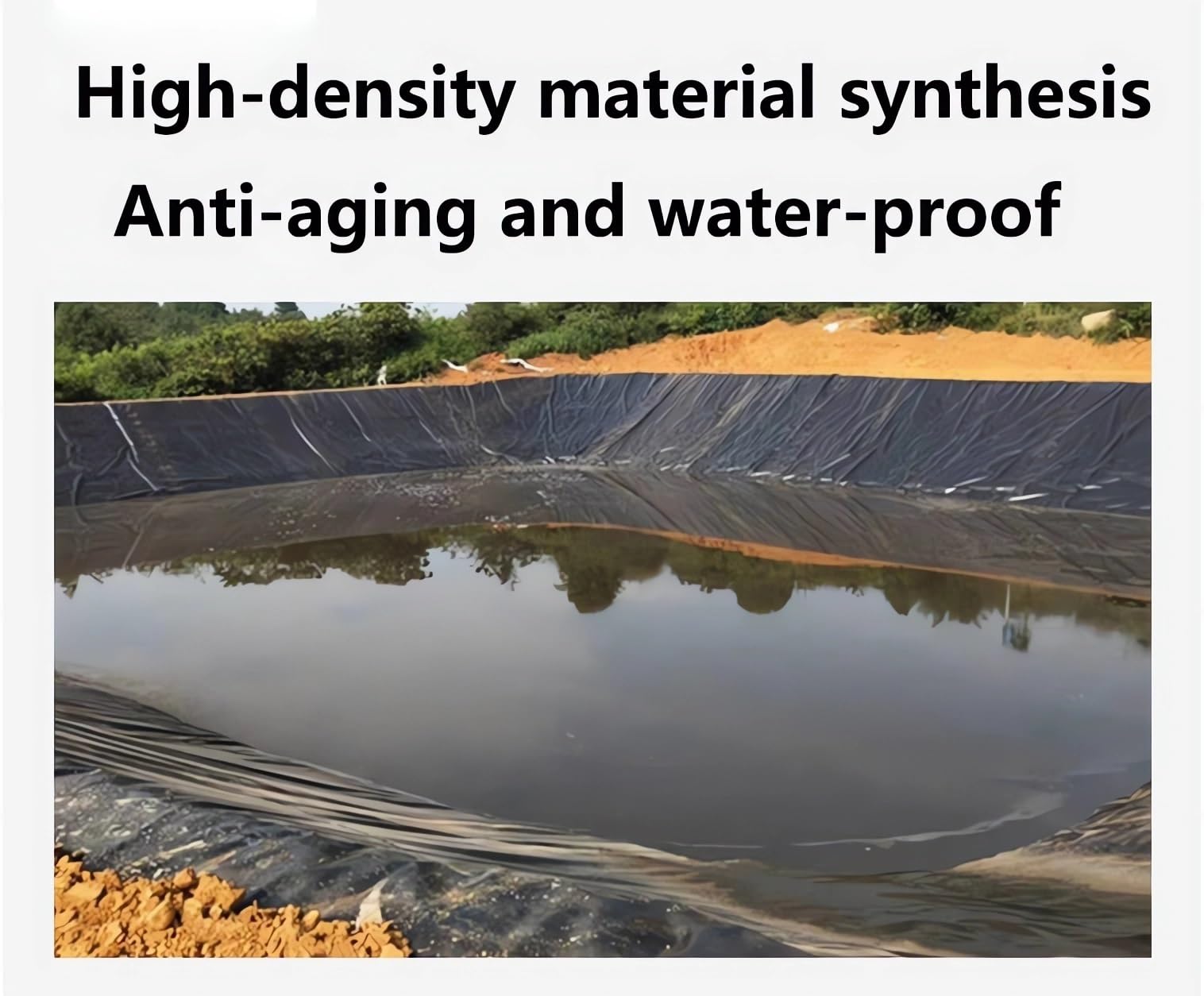 Revestimiento De Estanque Jardín, Lona para Estanque, Tela Asfáltica Negro El Plastico, Antienvejecimiento, Impermeable, Proteccion Solar, Aplicable A Estanque Prefabricado, Estanque para Tortugas(4mx