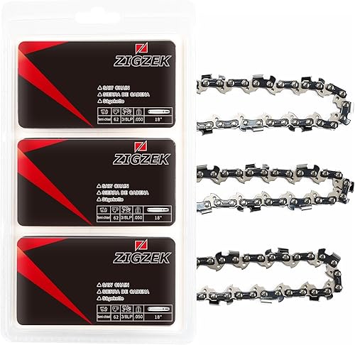 Cadena de motosierra de 18 pulgadas para Poulan Pro PR4218PP4218APP3516AVX, Oregon CS1500, EGO CS1804 CS1800