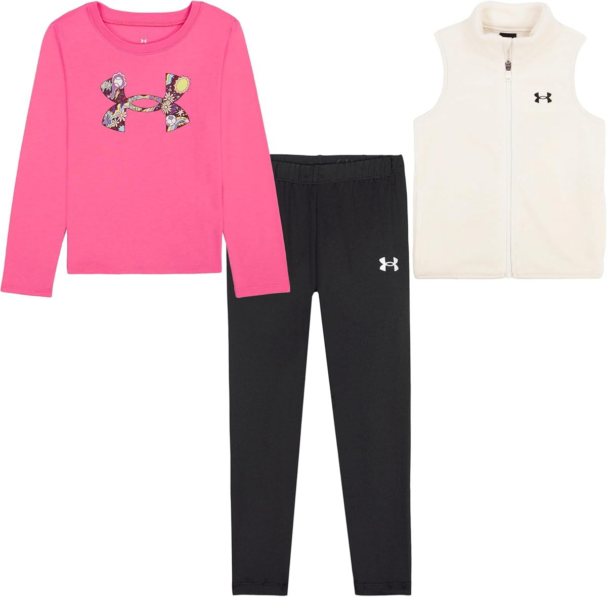 Conjunto de 3 piezas para niña, camiseta, pantalón y camiseta de manga larga a juego