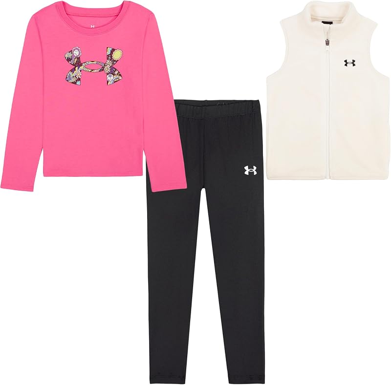Conjunto de 3 piezas para niña, remera, pantalón y remera de manga larga a juego