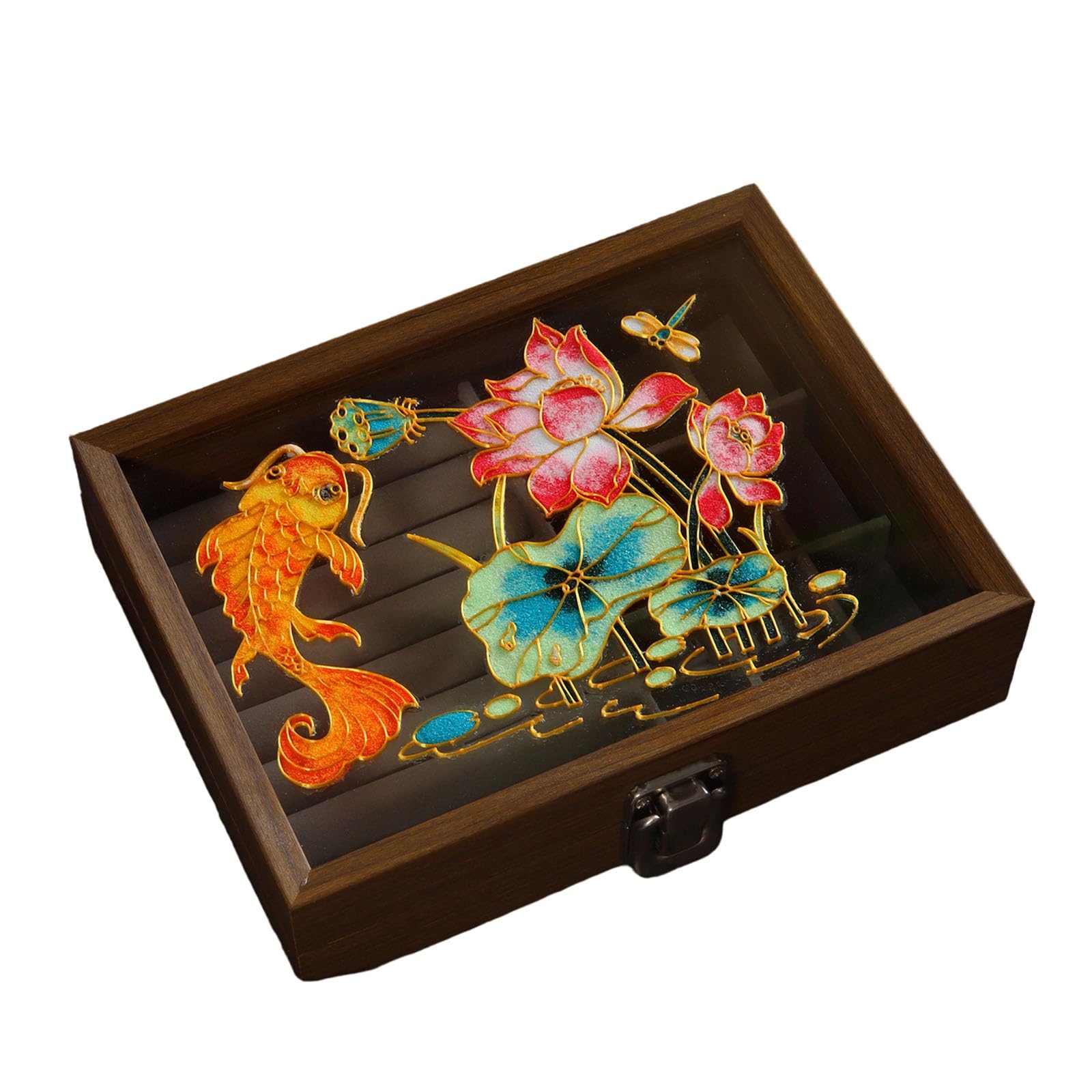 Set Fai-da-Te Scatola di Gioielli in Smalto cloisonné, Set Artigianale Tradizionale Senza Filigrana per Adulti, per Decorazioni Domestiche, Feste,2,20 * 15 * 5.2cm