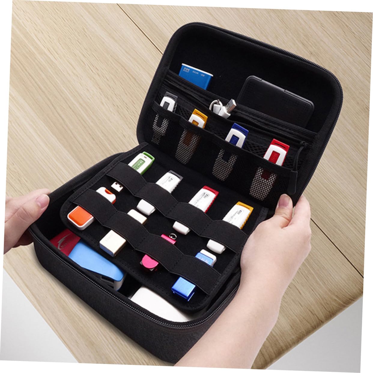 jojofuny Organizer Da Viaggio Per Cavi Elettronici Borsa e Oxford Accessori Elettronici Portatili Per Caricatori e Cavi Usb Design Compatto e Resistente