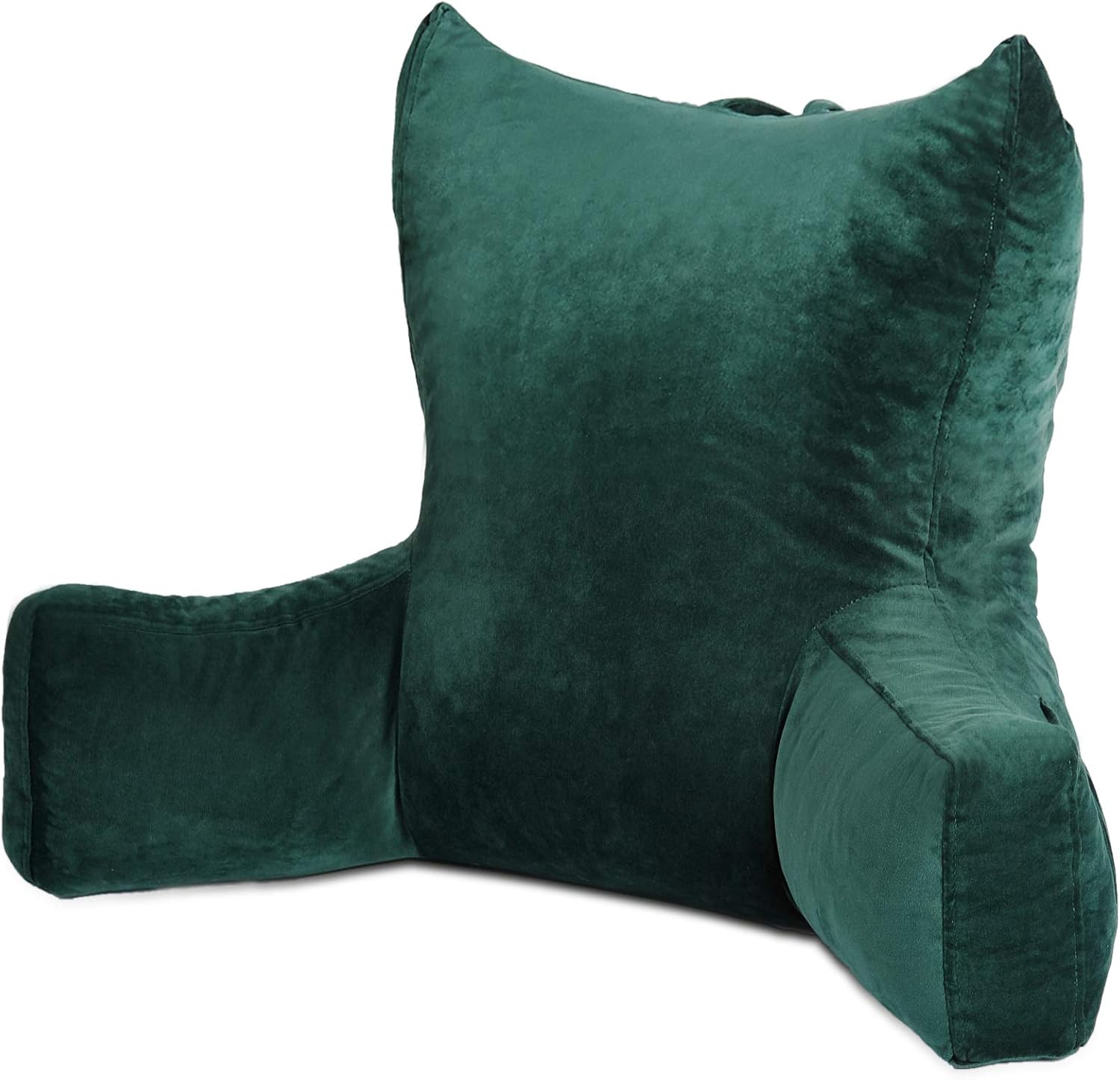 Neustern Reading Pillows with Support Arms, Premium Shredded Memory Foam TV Backrest with Washable Cover (Dark Green): Kitchen & Dining