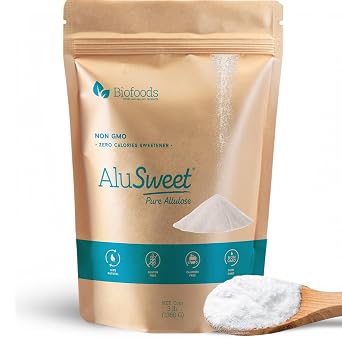Alusweet 3 LBS of 100% Pure Allulose Calorie-Free Sweetener Bag, NON-GMO, 340 Servings, Sugar Substitute with Zero Calories & Zero Carb, Keto Certified, Great for Coffee, Tea & Baking 48 Ounces