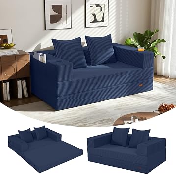 COMAX Futon Sofa Bed, 4 in 1 Convertible Sofa Bed
