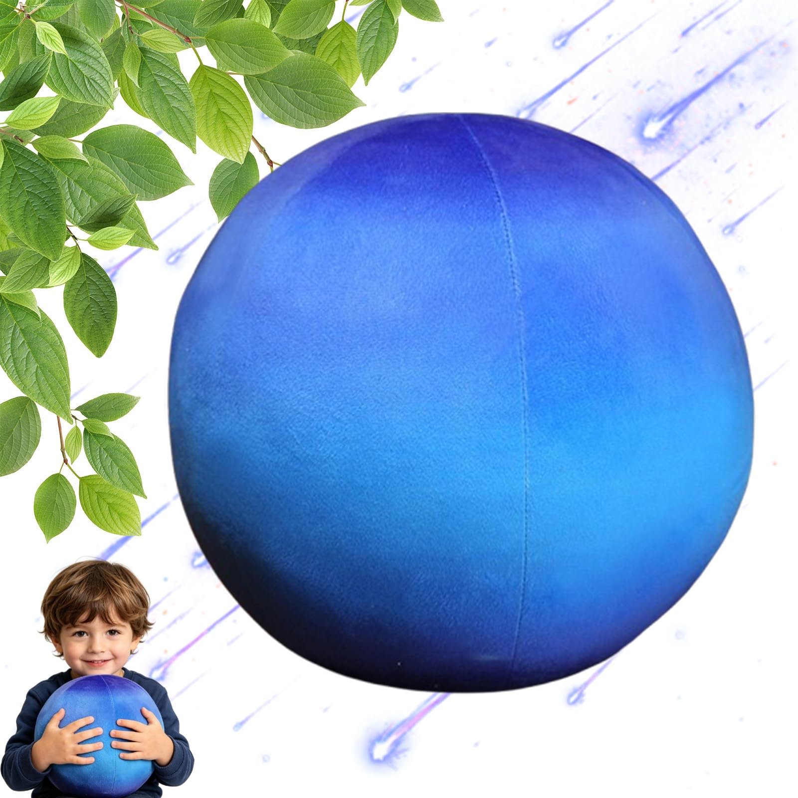 ZBELLO Plush Toy Earth, Sun, Moon, Mars Plush Stuffed Doll Cushion, Space Theme Decorative Pillow, for Living Room Sofa Decoration, Educational Cushion, Birthday Gifts (17cm,Neptune)