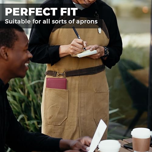 Miniatura 119 de CoBak - Libreta para mesero, organizador con bolsillo con cierre, para personal de restaurantes, 5 bolsillos grandes, con portabolígrafo, verde