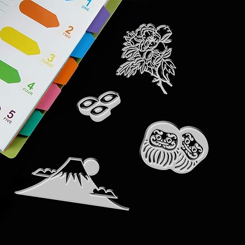 Miniatura 4 de GLOBLELAND 9 hojas de sellos transparentes de silicona de estilo oriental para decoración de tarjetas y álbumes de recortes de bricolaje (panda,