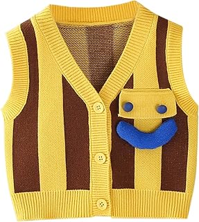 Jungen T Shirts - Chaleco de punto suave para bebé, cuello en V, sin mangas, para verano