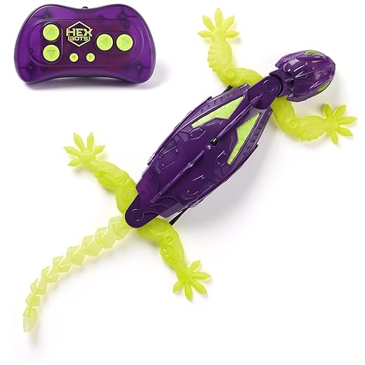HEX BOTS Glow-in-The-Dark Gecko with Official Wall Climber Technology, Rechargeable Remote Control Robot Kids Toys, Prank Toys for Boys & Girls Ages 4 & Up
