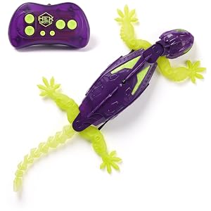 HEX Bots Glow-in-The-Dark Gecko with Official Wall Climber Technology Rechargeable Remote Control Robot Kids Toys Prank Toys for