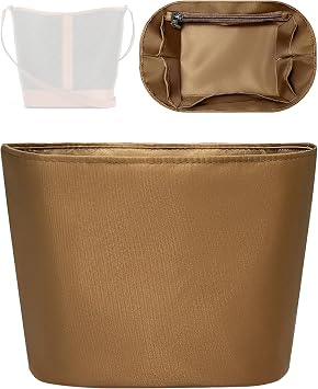 Purse Organizer Insert, Slim Inside Bag Organizer Insert Fit for Celine Triomphe Canvas Bucket Bag Small Drawstring Inner Liner Bag In Bag Organizer Style-02, Medium