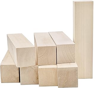 Thiecoc 8 Pcs Basswood Carving Blocks 6x1.4x1.4 Inch Basswood for Wood Carving Wood Craft Wood Blocks for Whittling Wood