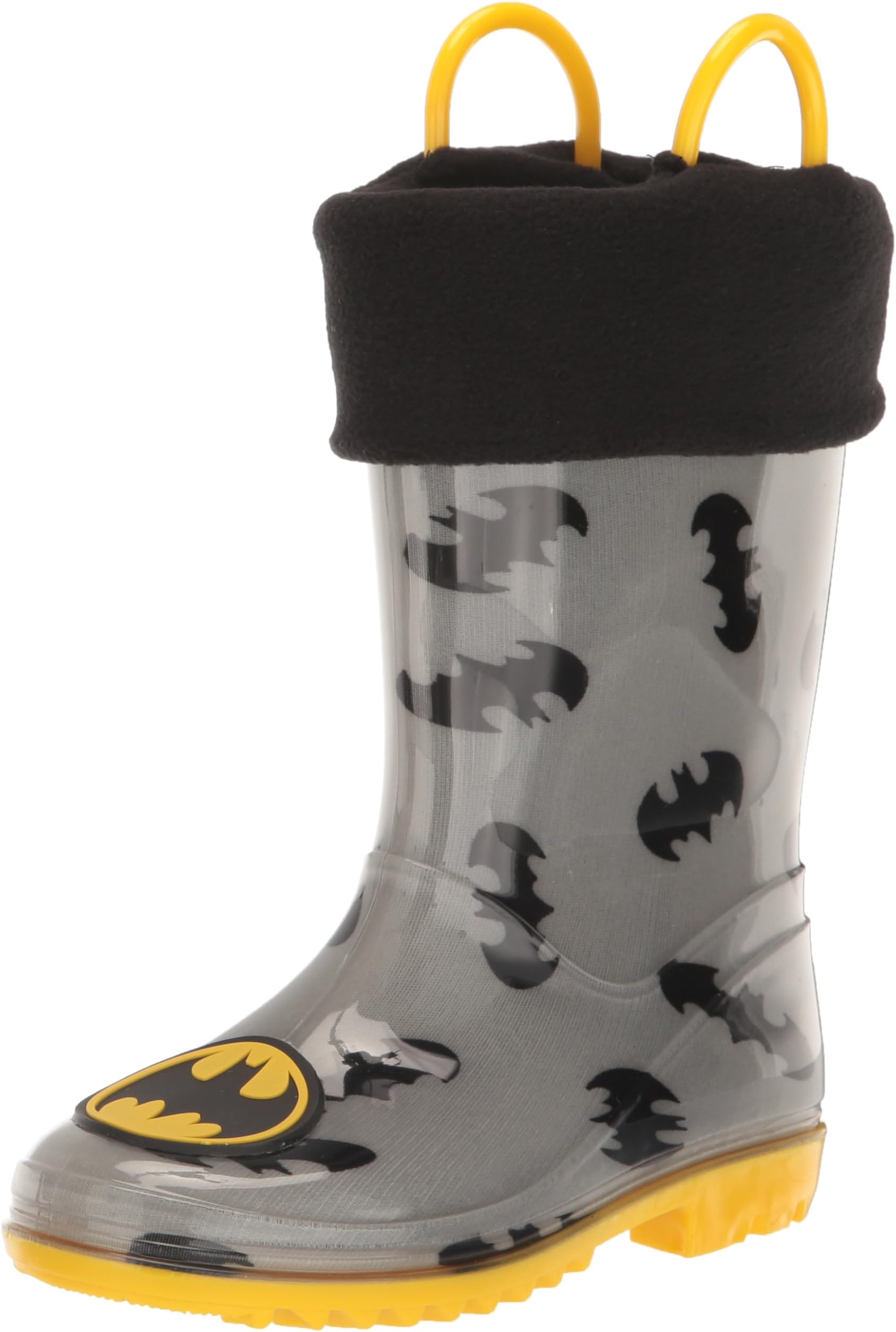 Boys' Dc Comics Batman Kids Rain Boots With Soft Removable Liner