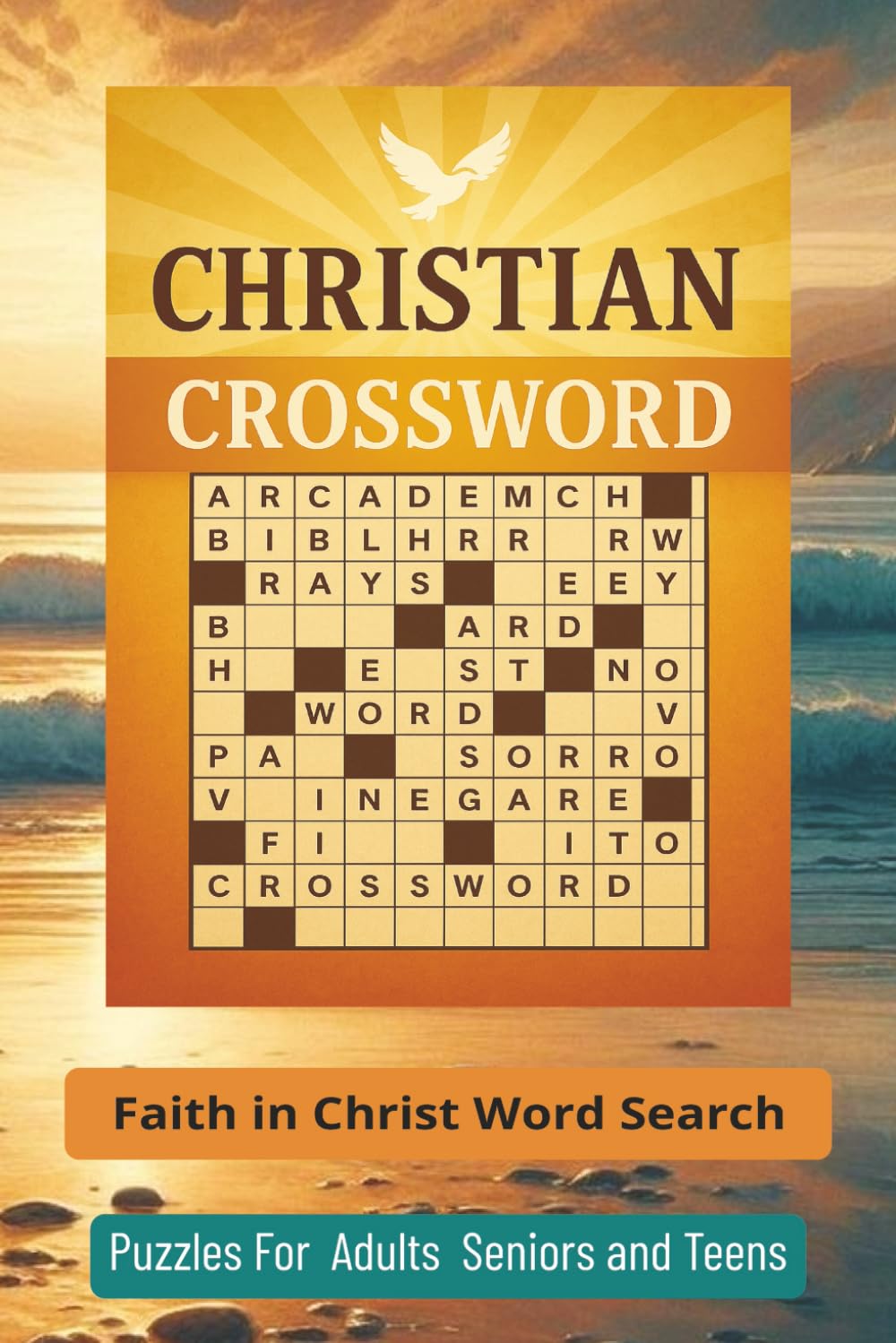 Christian Crossword Puzzle: Crossword Puzzles with Easy to Read Print about Bible, Disciples and scripture faith, large print and scripture -inspire ... | 50+ Puzzles gifts,vacation and relaxatio