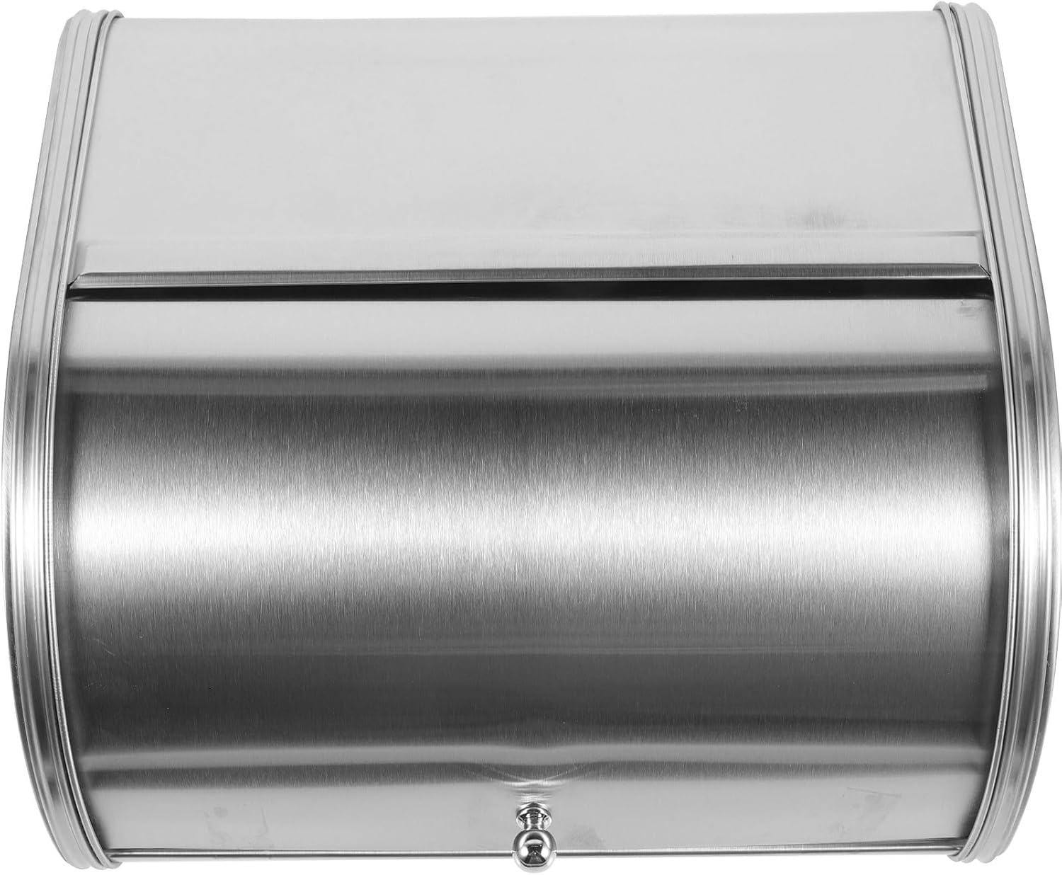 Farmhouse Bread Box with Lid 1-section Metal Bread Storage Bin Frosted Finish Kitchen Countertop Organizer