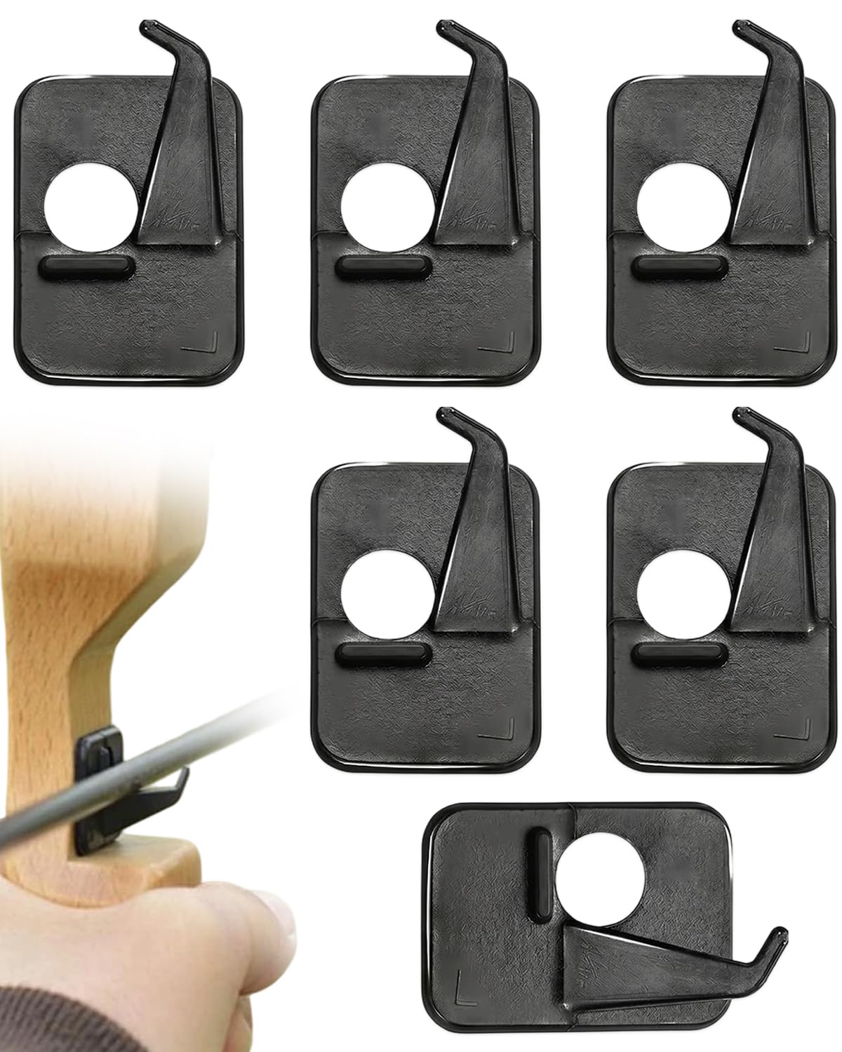 Porte-flèche Auto-adhésif Universel 6 Pièces pour Arc Recourbé & Longbow