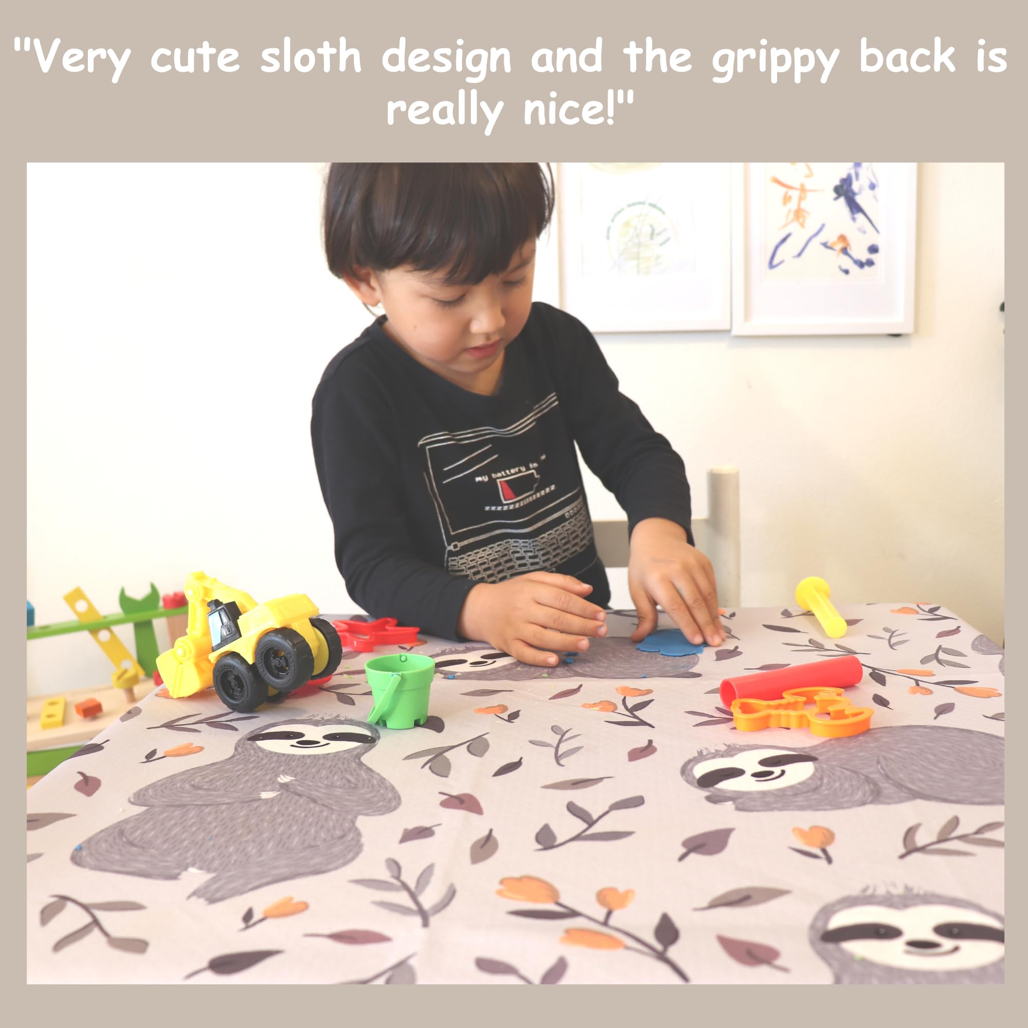 Splat Mat for Baby – Under High Chair Floor Mat Protects Wood, Vinyl and Carpet from Spills – Waterproof 4 Layer Baby Mat with Anti-Skid Backing Deters Bunching and Sliding (51” x 51”)