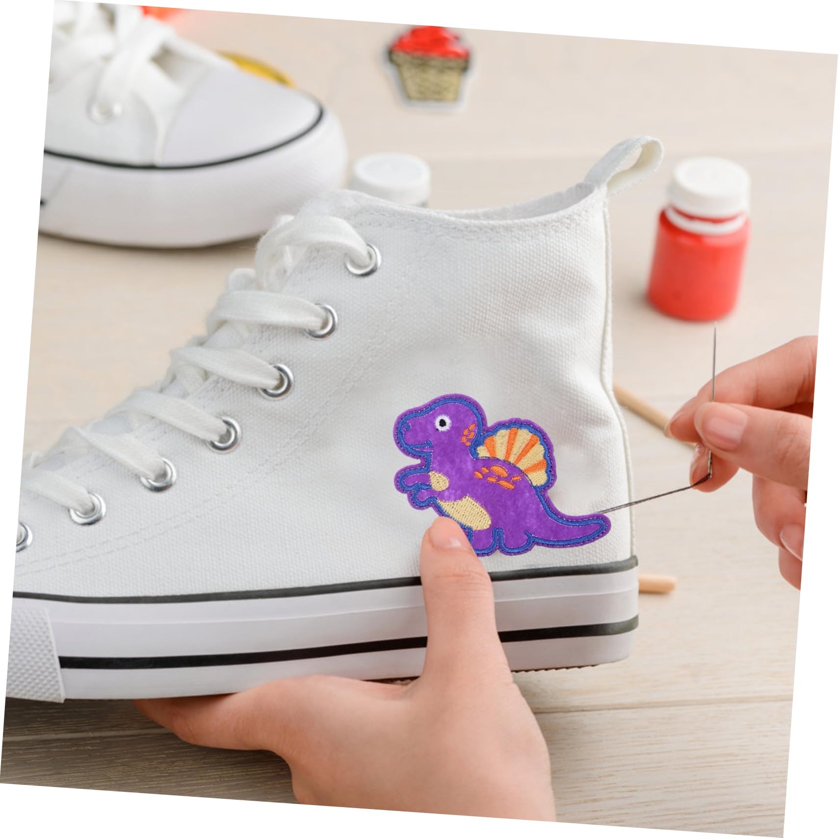 VILLCASE 4stücke Cartoon Dinosaur Patches Bügelflicken Für Kinderbekleidung Rucksäcke Hüte Und Jeans Zum Reparieren Und Dekorieren