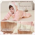 AiWMGL Maillot de neige Nouveau-né Filles Garçons Maillot à capuche Romper Vêtements d'hiver Manteau chaud Ours Outfit Outwear Onesie Toddler