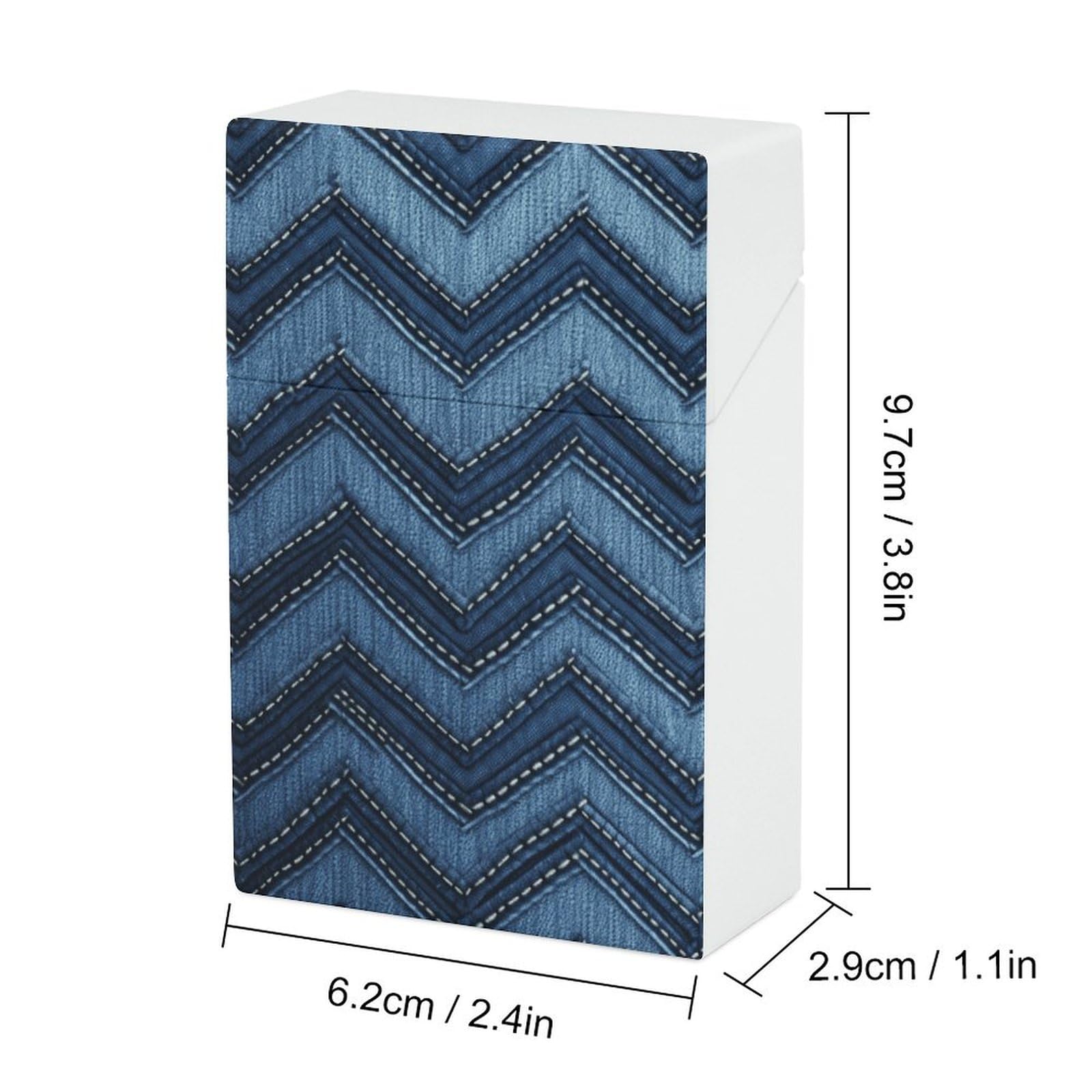 Amazon.com: Gradient Blue Denim Cigarette Case 100's King Size Cigarette  Box Holds 16,Portable & Waterproof Cigarette Pack for Men Women Gifts :  Health & Household