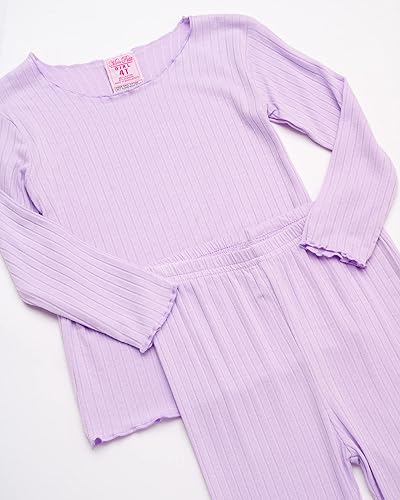 Miniatura 4 de Mon Petit Baby Girls' Pajama Set - 8 Piece Rib Knit Sleepwear Shirt and Jogger Pants (12M-7)