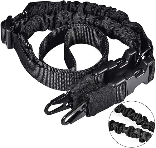 Miniatura 4 de WOLTIS Two Point Gun Sling, Adjustable Bungee Rifle Sling Strap Military Tactical QD Quick Detach Sling with Hook for Outdoor Hunting Shooting
