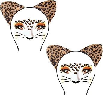 Set Déguisement Léopard Pour Femme | Serre-tête Oreilles, Jupe Tutu Tatouage Temporaire, Carnaval, Halloween, Anniversaire