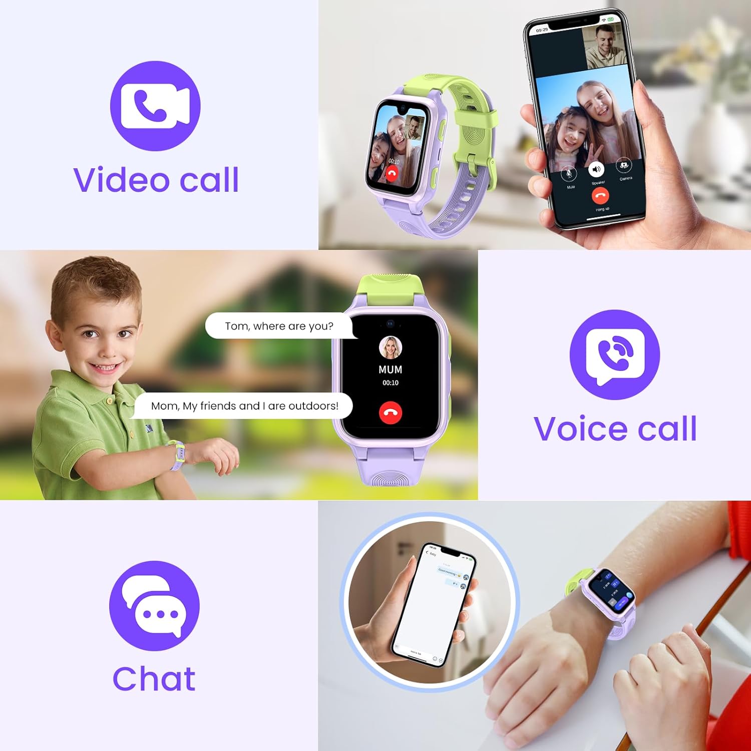 LAGENIO K9 Kid AI Smartwatch with GPS, 1.78'' AMOLED 4G for Kids with Video Call, Alarm Clock, School Mode, IP68 Waterproof Kids Smartwatch for Teens Ages 6 and Up