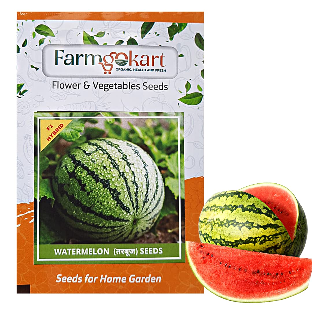 FARMGOKART 5 Gms WATERMELON SEEDS -STRIPPED F1- HYBRID SEEDS, Vegetable and fruit Seeds for Home Gardening, Farming, Hydroponics and Poly Houses (B0BTYZPMP3) Amazon Price History, Amazon Price Tracker