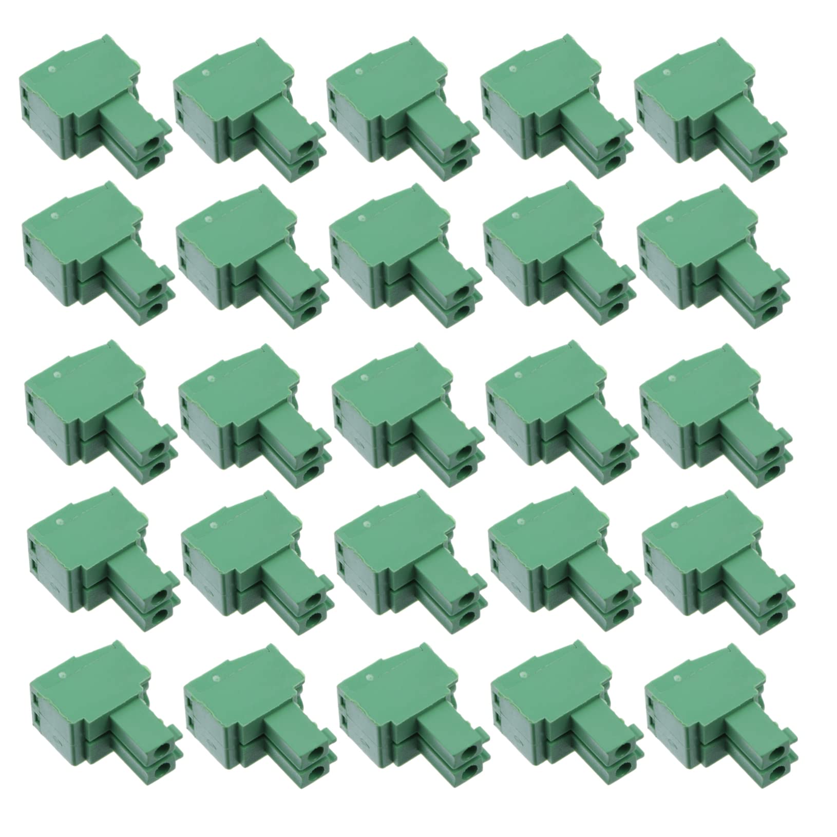 TIDTALEO 50Pcs Right Angle Terminal Connectors PCB Screw Plug for Low Voltage Electrical Applications and for Wiring Equipment