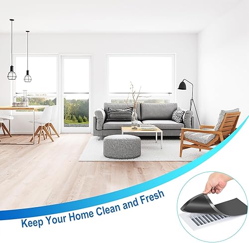 Miniatura 7 de Cubiertas Magnéticas para Rejillas de Ventilación del Suelo, 4 x 10 Pulgadas, Cubiertas de Rejillas con Sujeción Superior para el Hogar, Cubiertas