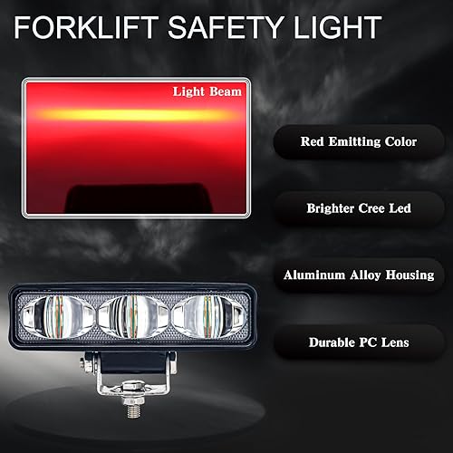 Miniatura 2 de Luz de seguridad para carretilla elevadora LED de línea recta roja para carretilla elevadora, luz de advertencia de área peligrosa, 1 unidad