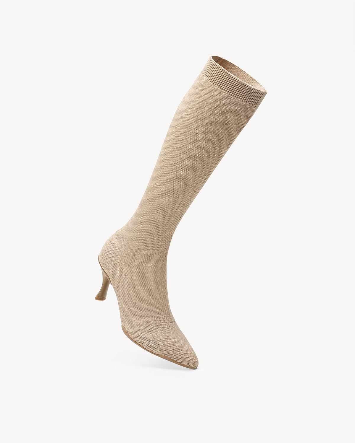 NEWBELLA Boots for Women Knee High 3 in Stiletto Heels Women's Knee-High Boots Pointed Toe Boots - Image 4