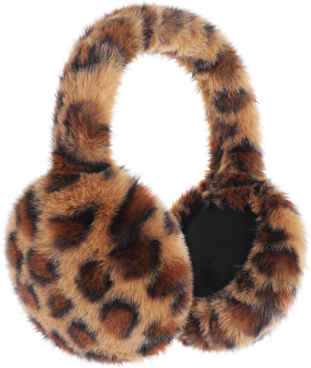 Tavaleu Ear Muffs for Winter Women, Foldable Fuzzy Earmuffs Faux Fur Warm Ear Warmers Covers Cold Weather