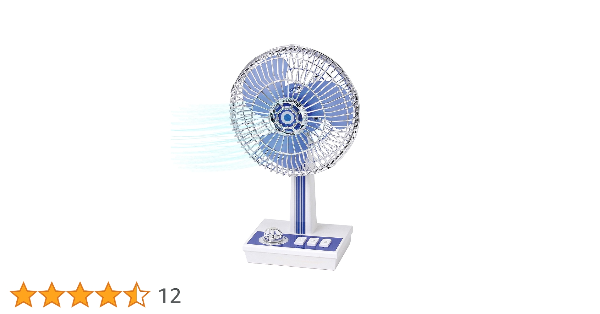 レトロ 卓上扇風機 青と白 レトロ 昭和家電卓上扇風機 青と白