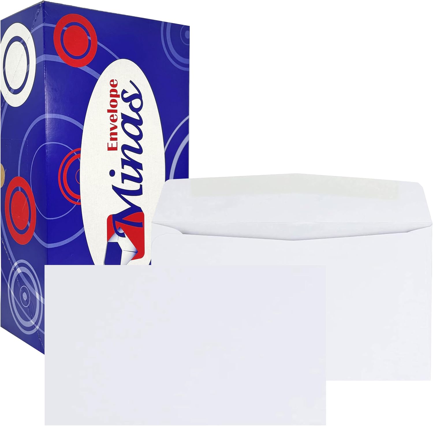 1000 Minas Envelope 6 3/4 Business Envelopes, 3 5/8 x 6 1/2 Inches, 24lb White Paper, Gummed Closure, 1000 Count