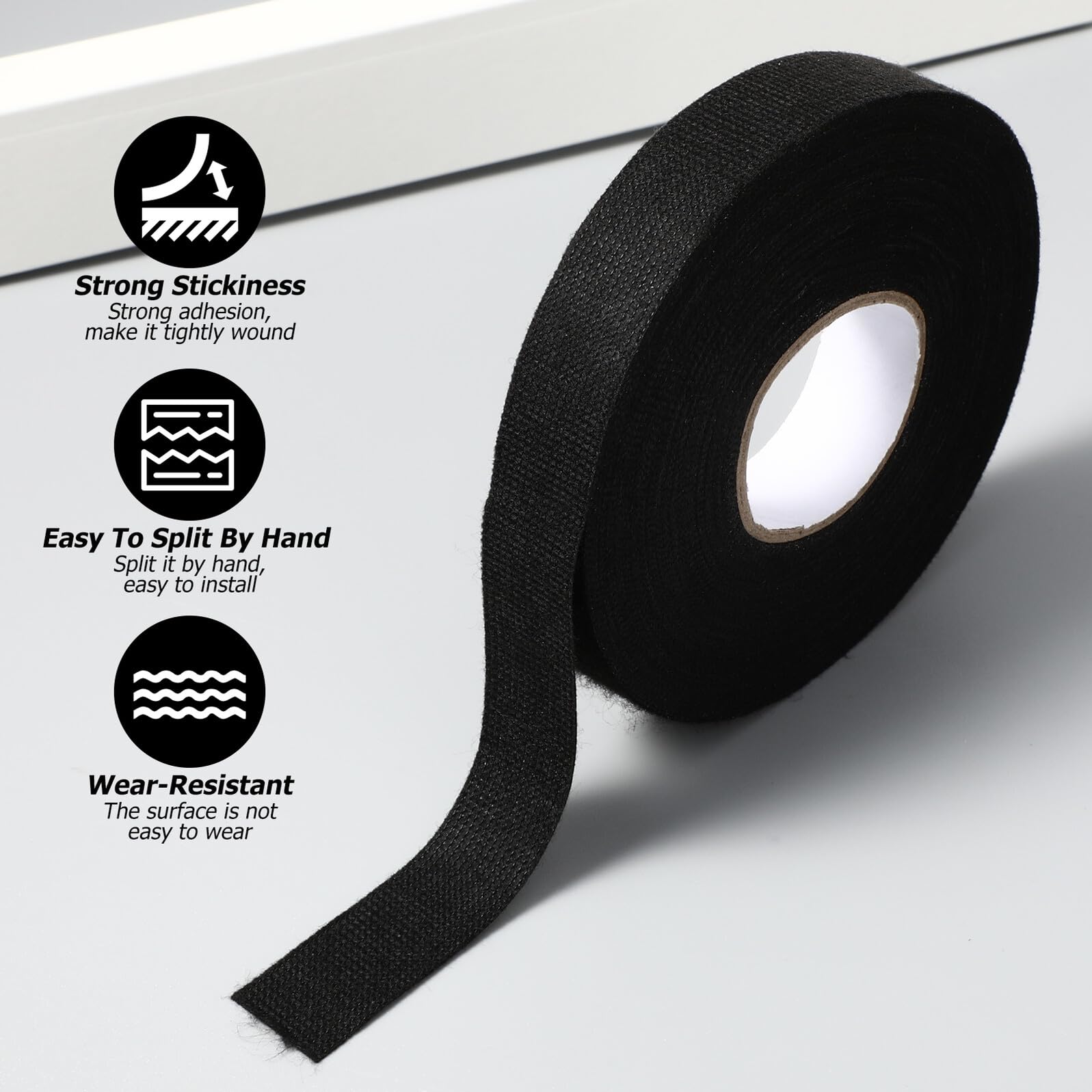 Hemobllo 5rollos Cinta Aislante Para Arneses De Cables Cinta De Adhesiva Resistente Altas Temperaturas Para Cableado Eléctrico De Motores De Automóviles Por Paquete