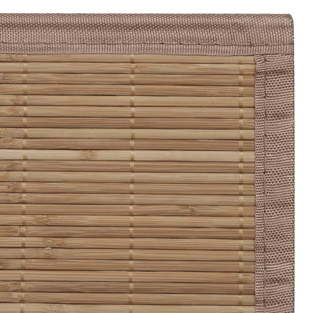 vidaXL Tapis en Bambou Brun à Latte Rectangulaire 80 x 200 cm