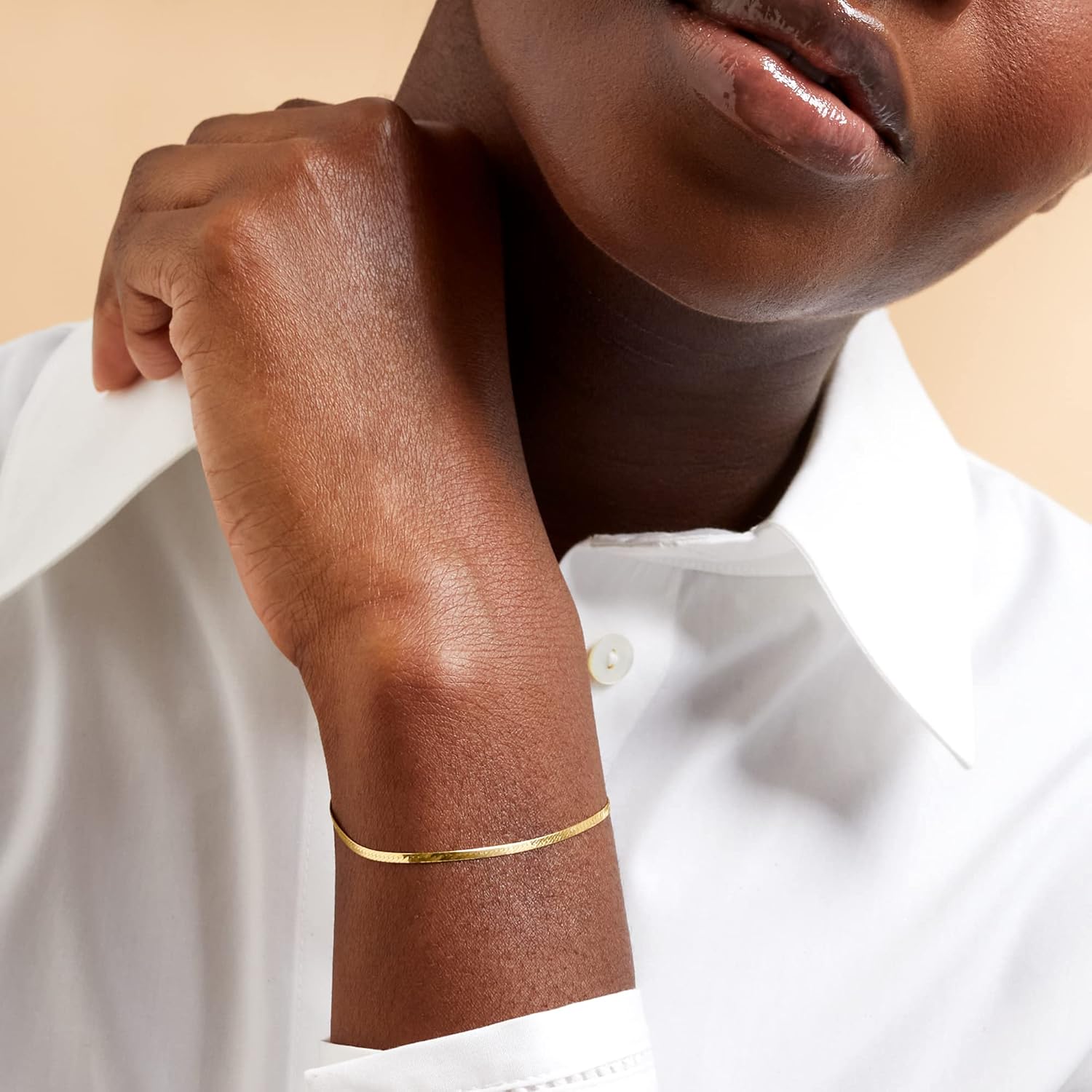 Pure Collection by Ross-Simons 1.5mm 14kt Yellow Gold Herringbone Bracelet