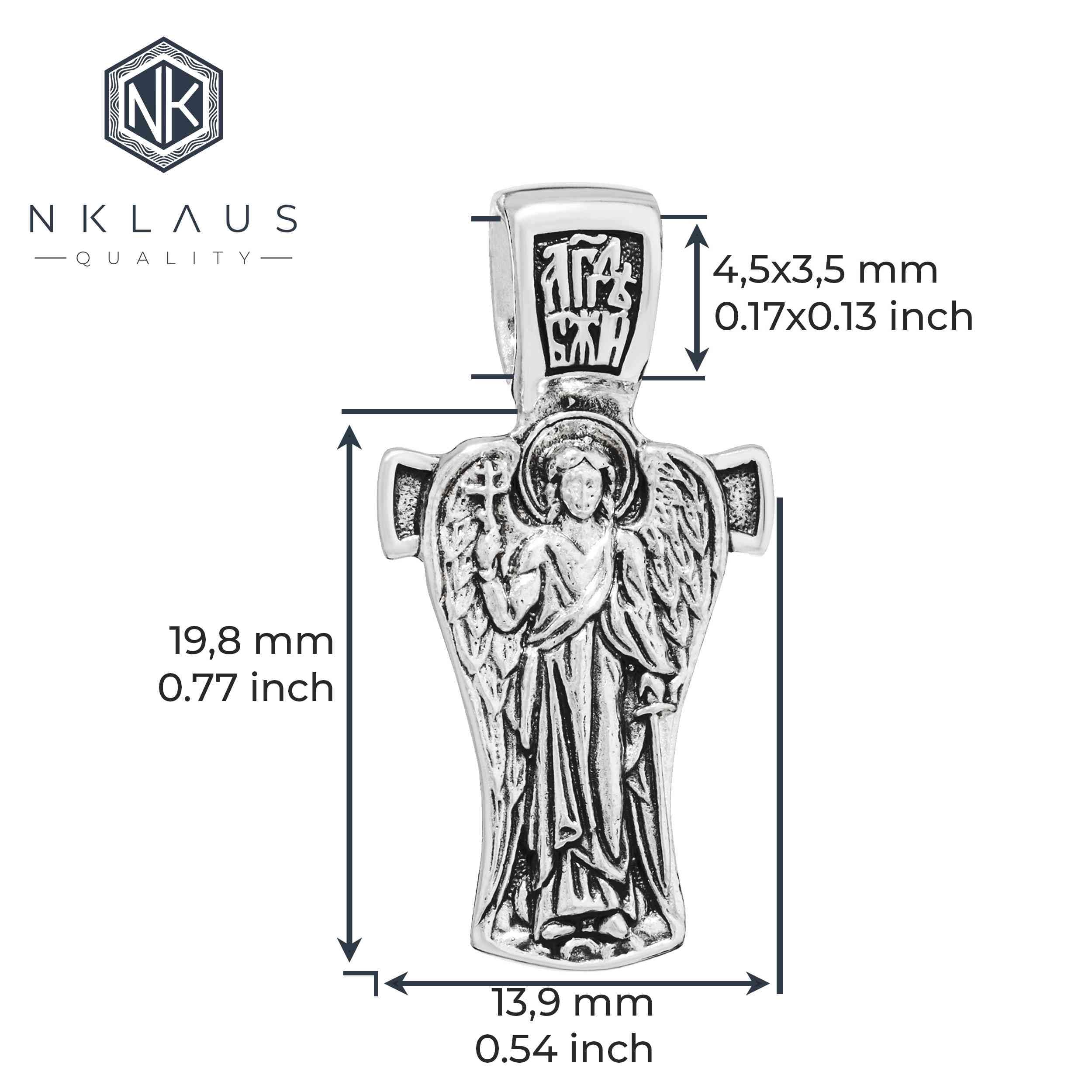 NKlaus Exquisiter zawieszka do łańcuszka ze srebra próby 925, krucyfiks, 23,4 x 18 mm, elegancja w szczegółach 16262, Srebro