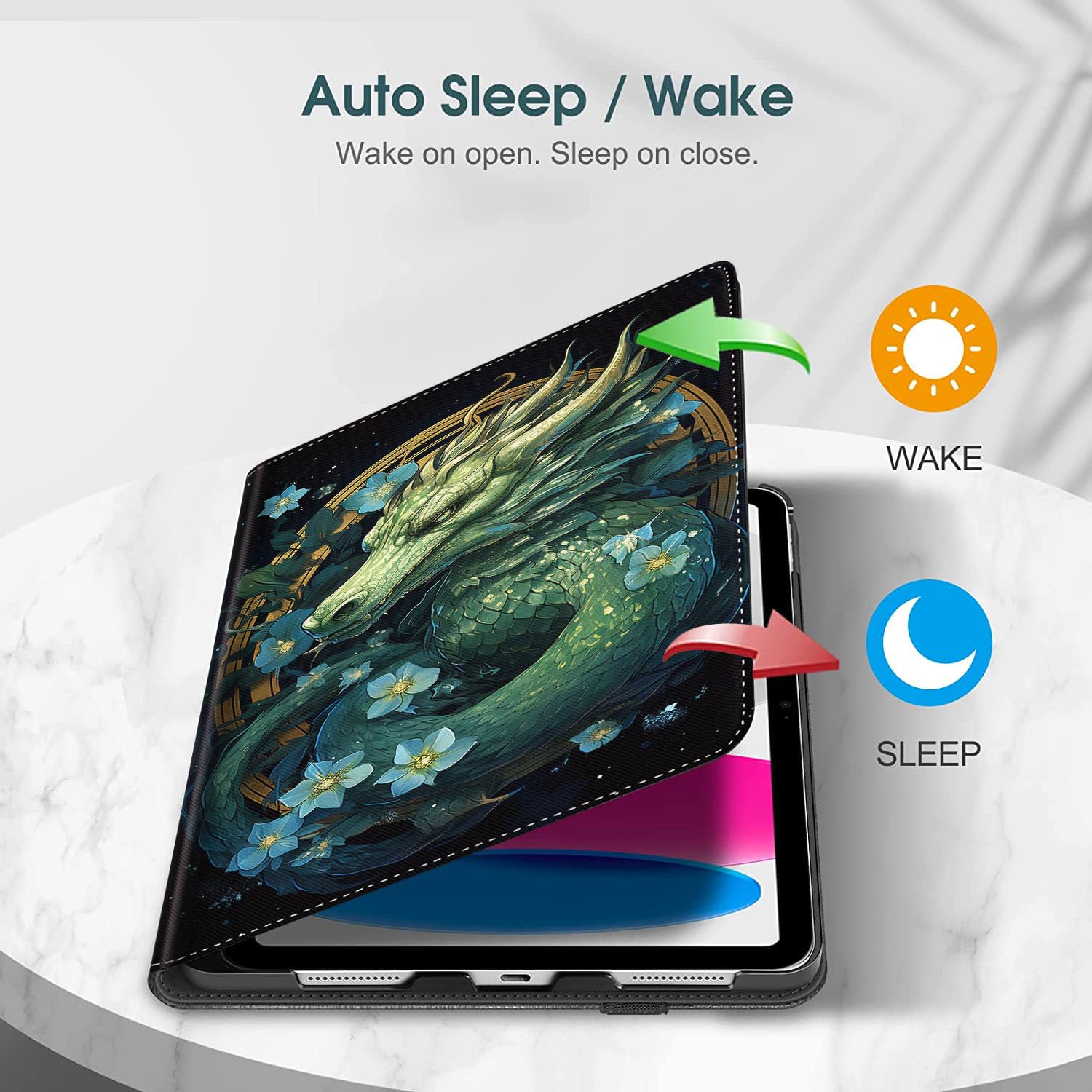 IPad 9.7 Inch Case For 6th/5th Generation 2018/2017 - Multi-Angle Viewing Stand Cover With Pocket, PU Leather Auto Wake/Sleep Smart Tablet Cover With Magnetic Clasp, Also Fits IPad Air 2/Air 1, Black